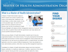 Tablet Screenshot of master-of-health-administration.com